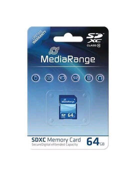 MediaRange SDXC 64GB / Class 10 / R: 60MBs / W: 15 MBs 