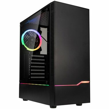 Kolink Inspire K9 ARGB černá / ATX / 1xUSB 3.0 + 2xUSB 2.0 / 1x120 mm / bez zdroje / průhledná bočnice / tvrzené sklo