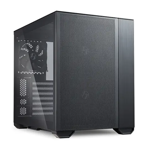 Lian Li O11 Air Mini černá / E-ATX / Bez PSU / 2x USB-A 3.0 + 1x USB-C 3.1 / průhledná bočnice