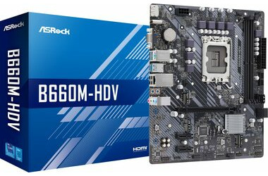 ASRock B660M-HDV / B660 / LGA 1700 / 4x DDR4 / PCIEx16 / 1x GLAN / mATX
