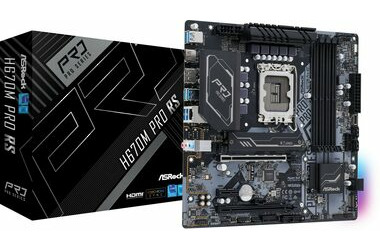 ASRock H670M Pro RS / H670 / LGA 1700 / 4x DDR4 / PCIEx16 / 1x GLAN / mATX
