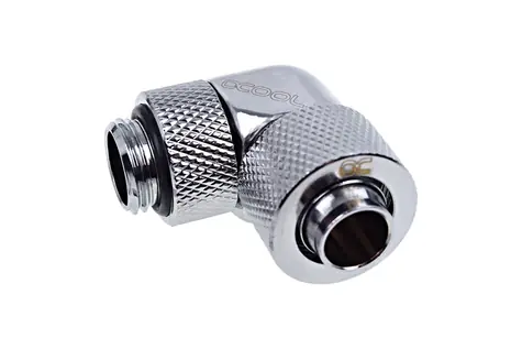 Alphacool Eiszapfen 13/10mm kompresní šroubení otočné 90° G1/4 chrom