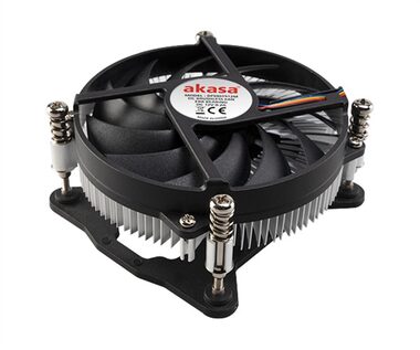 Akasa AK-CC6308EP01 / nízkoprofilový chladič CPU / pro Intel / pro Mini-ITX a HTPC / pro 115X/1200