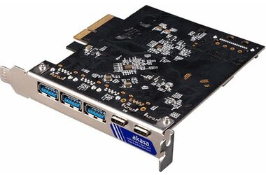 Akasa AK-PCCU3-09 / karta PCIe / 3x USB-A 3.0 / 2x USB-C 
