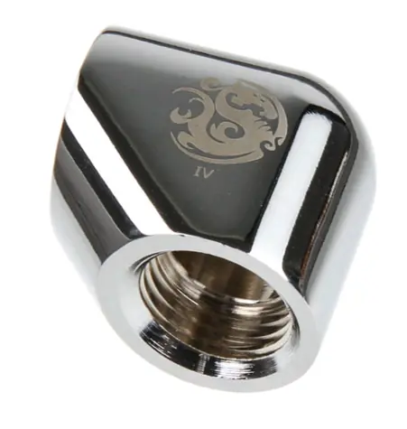 BitsPower úhlový adaptér 90° G1/4" (F) > G1/4" (F) stříbrná
