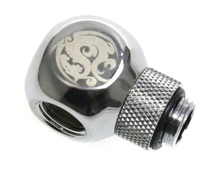 BitsPower Otočný T-splitter 1x G1/4 (M) > 2x G1/4" (F) stříbrná