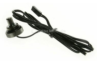 BitsPower Těsnící zátka s teplotním senzorem G1/4 (M) 90cm lesklá černá