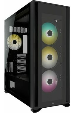 Corsair iCUE 7000X RGB černá / E-ATX / 1x USB-C + 4x USB 3.0 / 4x 140 mm / bez zdroje / Průhledná bočnice