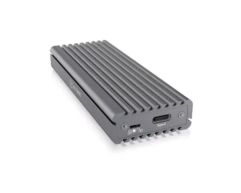 Icy Box IB-1817MC-C31 antracitová / Externí box pro M.2 NVMe & SATA / Heat sink / Write protection / USB-C & USB A