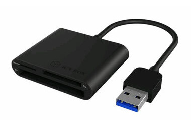 Icy Box IB-CR301-U3 externí čtečka paměťových karet / 3 porty / USB 3.0