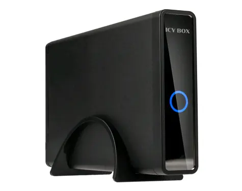 Icy Box IB-382H-C31 černá / Externí box pro 1x 2.5"/3.5" HDD/SSD s USB-C rozhraním a USB Hubem