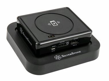 SilverStone QIB052-D power banka s Qi nabíjením a dokovací stanicí černá