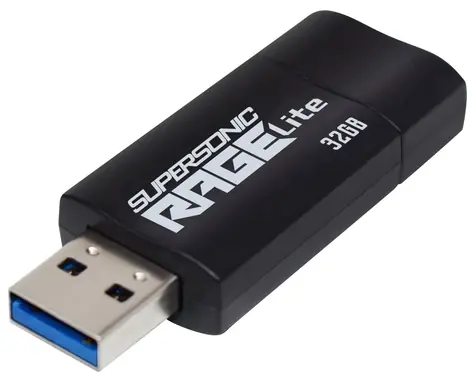 Patriot Supersonic Rage Lite 32GB černá / Flash Disk / USB 3.2 Gen 2 - (USB-A 3.1) / doprodej