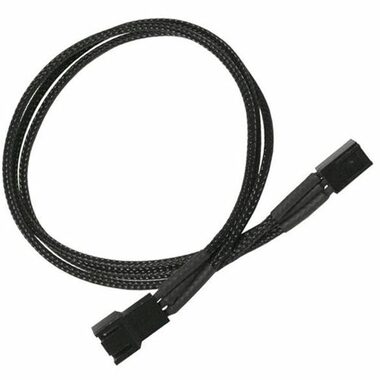 Nanoxia NX3PV3E prodlužovací kabel 3-pin Molex 30cm černá / 9-1-017 / Single Sleeve