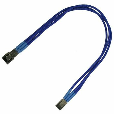 Nanoxia NX3PV3EB prodlužovací kabel 3-pin Molex 30cm modrá / 9-2-017 / Single Sleeve