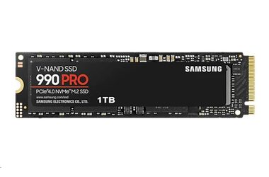 SAMSUNG 990 PRO 1TB / SSD / M.2 NVMe PCI-E 4.0 / TLC / R:7450 MBps / W:6900 MBps / IOPS: 1200K&1550K / MTBF 1.5mh / 5y