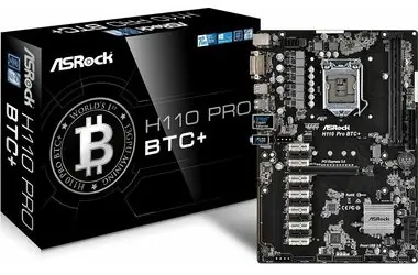 Rozbaleno - ASRock H110 Pro BTC+ / LGA1151 / H110 / DualDDR4-2400 / SATA3 / DVI-D / ATX / rozbaleno