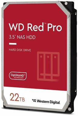 WD Red 22TB / HDD / 3.5" SATA III / 7 200 rpm / 512MB cache / pro NAS / 5y