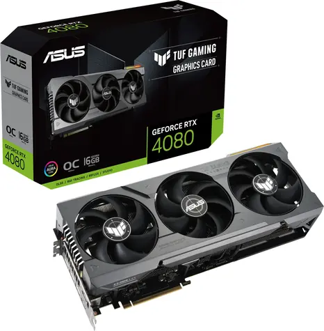 ASUS TUF GAMING GeForce RTX 4080 16GB OC / 2210 - 2595 MHz / 16GB GDDR6X / 256bit / 1x HDMI+3x DP / 320W (16)