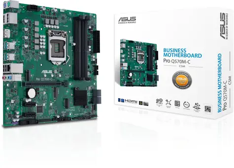 ASUS PRO Q570M-C / Intel Q570 / LGA 1200 / 4x DDR4 / 1xx PCIe x16 / 1x GLAN / mATX