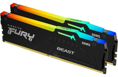 Kingston Fury Beast RGB 64GB (2x 32GB) DDR5 6000MHz EXPO / CL36 / DIMM / Non-ECC / EXPO / XMP / 1.25V