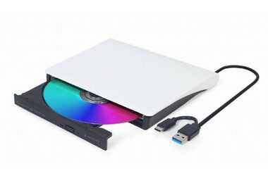 Gembird DVD-USB-03 bílá / externí DVD/CD mechanika / USB