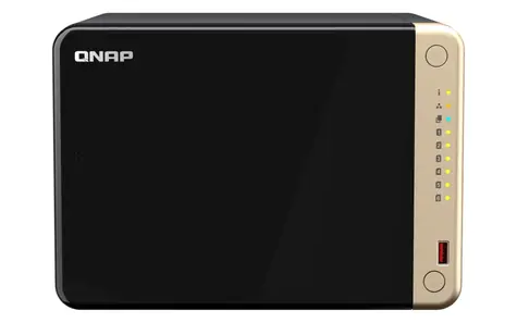 QNAP TS-664-8G černá / Intel Celeron 2.9GHz / 8GB RAM / 6x 3.5" SATA III + 2x M.2 / 4x USB / 1x HDMI / 2x 2.5GLAN