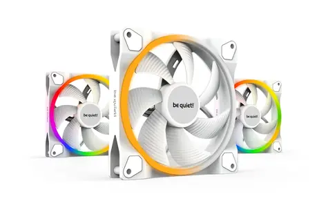 be quiet! LIGHT WINGS PWM 140 Triple Pack bílá / ARGB / Fluid-dynamic Bearing / 23.3dB @ 1500RPM / 56CFM / 4-pin