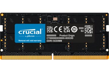Crucial 32GB (1x32GB) 4800 MHz / DDR5 / SO-DIMM / CL40 / 1.1V