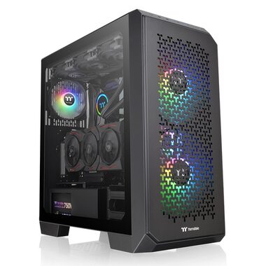 Thermaltake View 300 MX ARGB Black / E-ATX / 1x UBS C  3.2 / 2x USB 3.0 / Bez zdroje / průhledná bočnice 