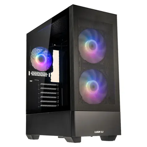 Lian Li Lacool 205 Mesh C / ATX / mATX / mini-ITX / 2xUSB 3.2 Gen 1 A + 1xUSB Gen 3.2 C / bez zdroje / průhledná bočnice / doprodej