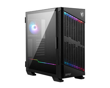 MSI MPG Velox 100P černá / ATX / 4x 120mm / 2x USB 3.0 & 1x USB Type-C / bez zdroje / průhledná bočnice