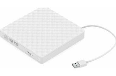 KRUX DVD externí mechanika bílá / USB-A 2.0 / DVD+- R / DVD+-RW / DVD+-R DL / CD-R 