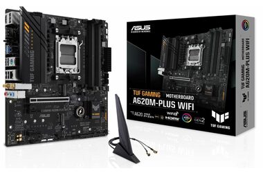 ASUS TUF GAMING A620M-PLUS WIFI / AMD A620 / DDR5 / SATA III RAID / USB / 2.5GLAN / M.2 / sc.AM5 / m-ATX