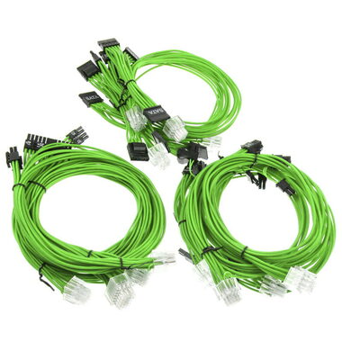 Super Flower Sleeve cable kit zelená / Sada kabelů pro zdroje Super Flower