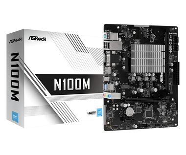 ASRock N100M / Intel N100 / 1xDDR4 / VGA / SATA III / micro-ATX