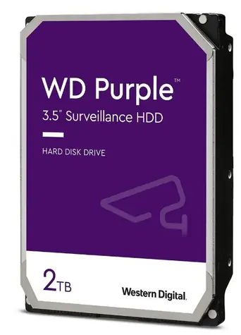 WD Purple 2TB / HDD / 3.5" / SATA III / 5400RMP 64MB cache 