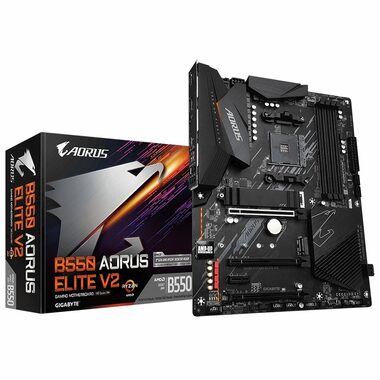 Základní deska GIGABYTE B550 AORUS ELITE V2 / B550 / AM4 / 4x DDR4 / 4x SATA III / 7x USB / 3x PCIE x16 / 1x 2.5GLAN / 2x M.2 / ATX