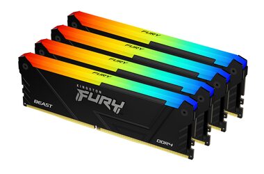 Kingston FURY Beast RGB 32GB (4x8GB) DDR4 3600MHz / CL17 / DIMM / XMP