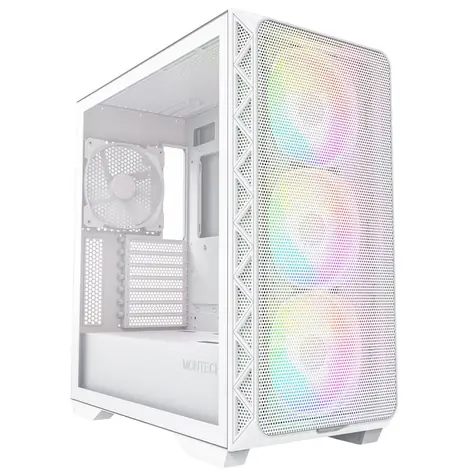 Montech Air 903 Max bílá / E-ATX / 2x USBA + 1x USBC / 4x 140mm / bez zdroje / průhledná bočnice
