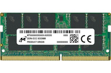 Micron 16GB (1x16GB) 3200MHz ECC / DDR4 / SO-DIMM / CL22 / 1.2V