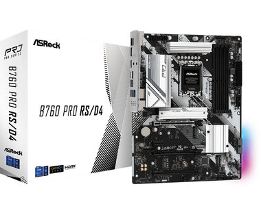 ASRock B760 Pro RS/D4 / LGA 1700 / 4x DDR4 / 2x PCIex16 / 2.5GLAN / ATX