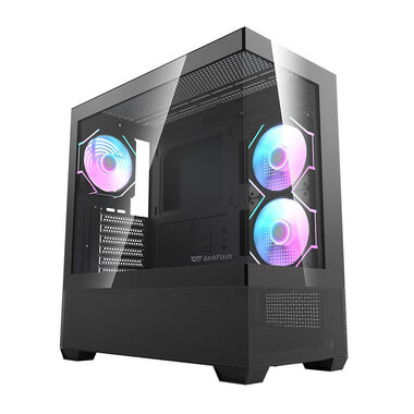 darkFlash DS900 Air (s větráky) černá / ATX / 6x DM12F 120mm / 2x USB-A / průhledná bočnice / bez zdroje