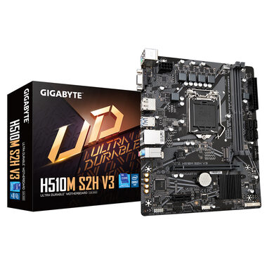 GIGABYTE H510M S2H V3 / LGA 1200 / 2x DDR4 / 1x PCIex16 / 1GLAN / mATX