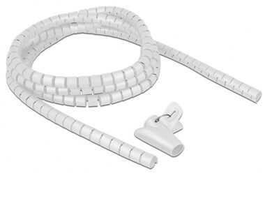 DeLock Spirálová hadice na kabel 2.5m x 15mm bílá