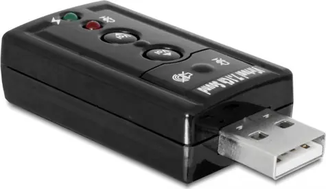 DeLock Externí zvuková karta USB 2.0 A - 2x 3.5mm jack černá