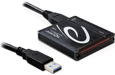 DeLock Čtečka paměťových karet USB 3.2 A - CF & SD & microSD & MS & xD černá