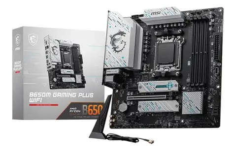 MSI B650M GAMING PLUS WIFI / B650 / AM5 / 4x DDR5 / PCIEx16 / 2.5GLAN / WiFi / mATX