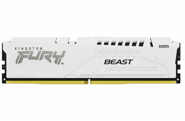 Kingston Fury Beast White 16GB (1x 16GB) DDR5 6000MHz / CL30 / DIMM / On-Die ECC / EXPO / 1.35V