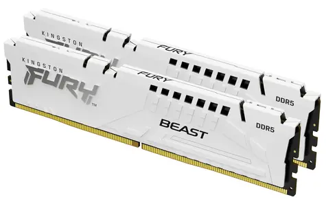 Kingston Fury Beast White 64GB (2x 32GB) DDR5 6400MHz / CL32 / DIMM / On-Die ECC / EXPO / 1.4V 